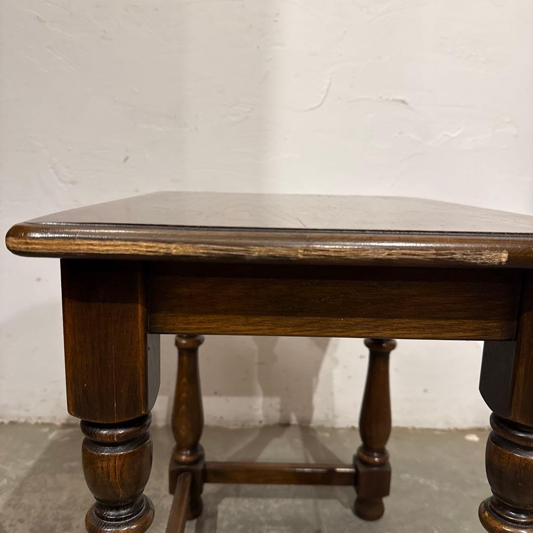 ※キズあり　ヴィンテージ　木製サイドテーブル　中