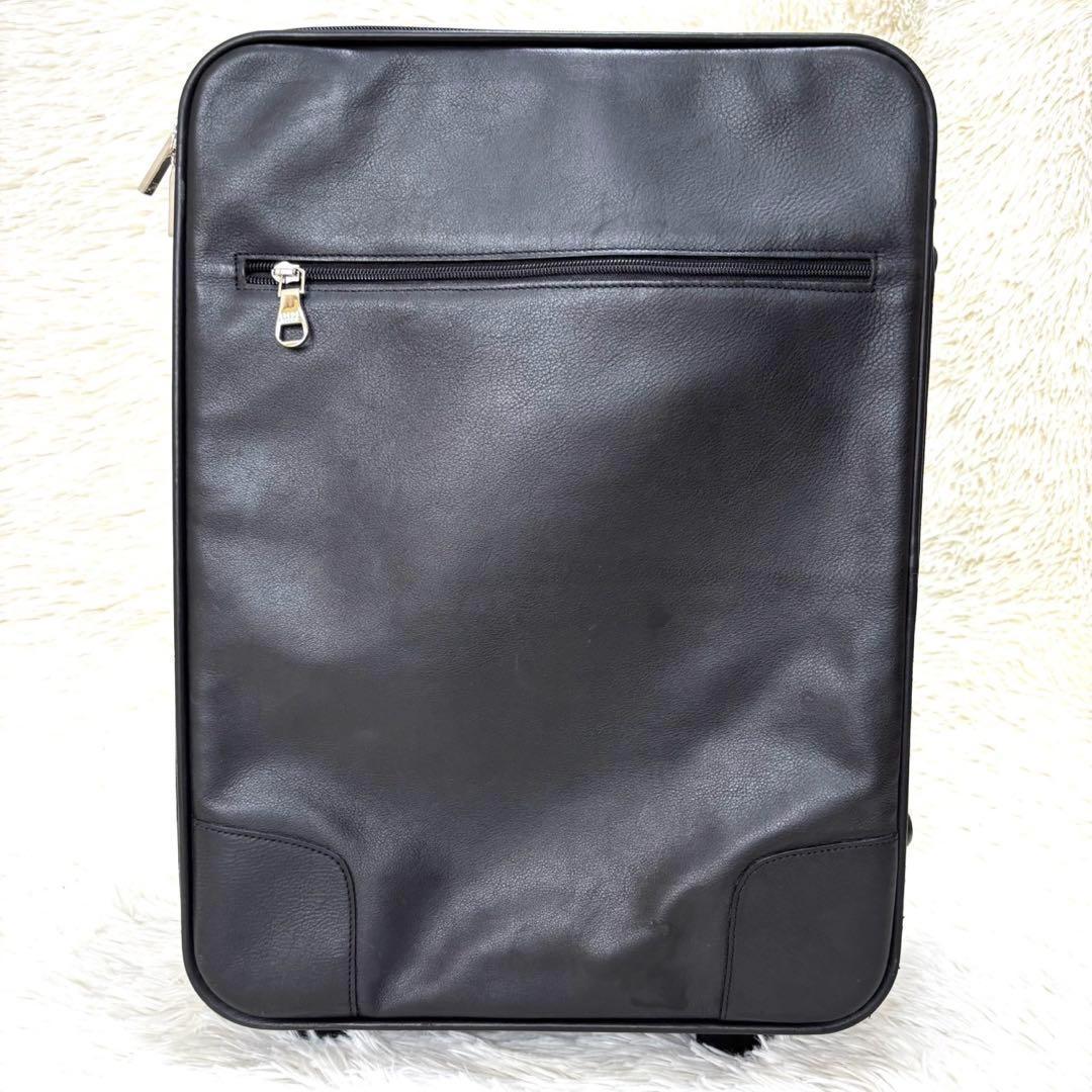 【希少・美品】 ロエベ オールレザー　アナグラム キャリーケース 黒