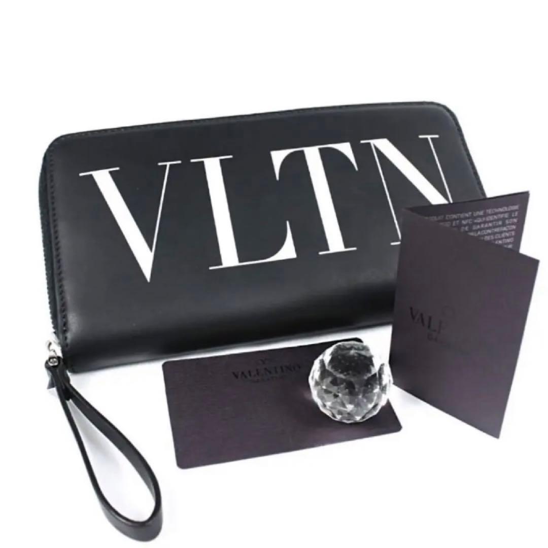 未使用級❗️ ヴァレンティノ VLTNロゴプリント・バックロゴ刻印ロングウォレット