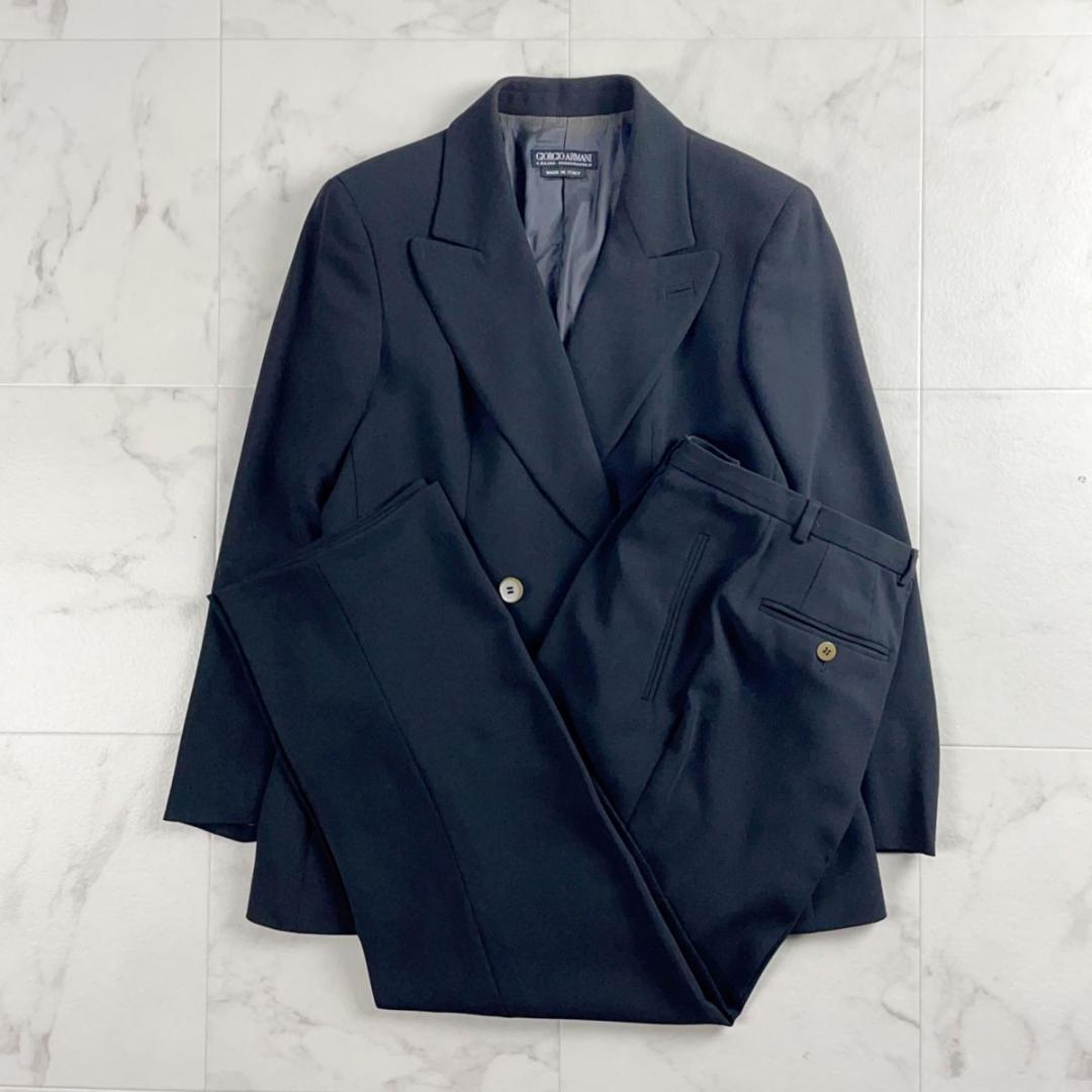 美品 GIORGIO ARMANI セットアップスーツ 黒 サイズ38*XC13