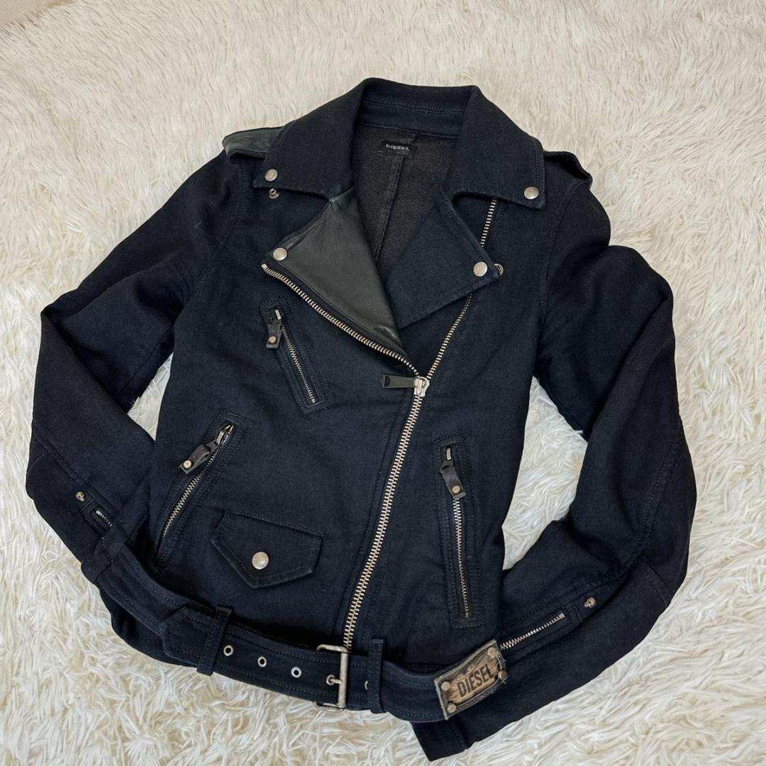 希少 DIESEL ジョグジーンズ 素材 ライダース Y2K ドクロ ハトメ