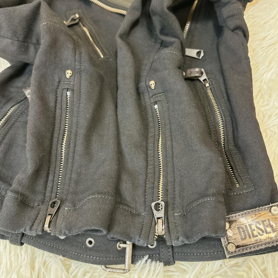 希少 DIESEL ジョグジーンズ 素材 ライダース Y2K ドクロ ハトメ