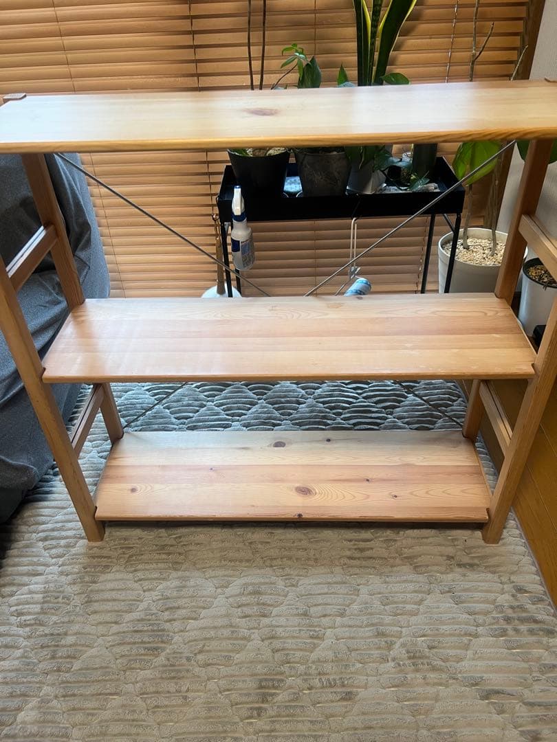 無印良品　パイン材ユニットシェルフ　ユニット棚　86cm幅　スリムタイプ