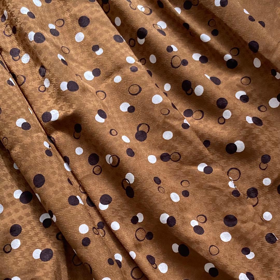 【新品】自由区 大きいサイズ 46 ドットプリントロングスカート 2023AW