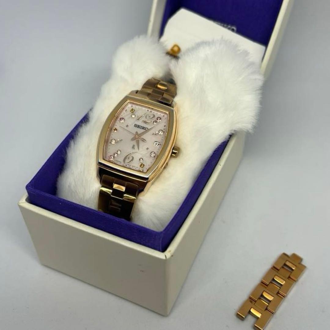 セイコー ルキア スワロフスキー ピンク 箱/枕/コマ4