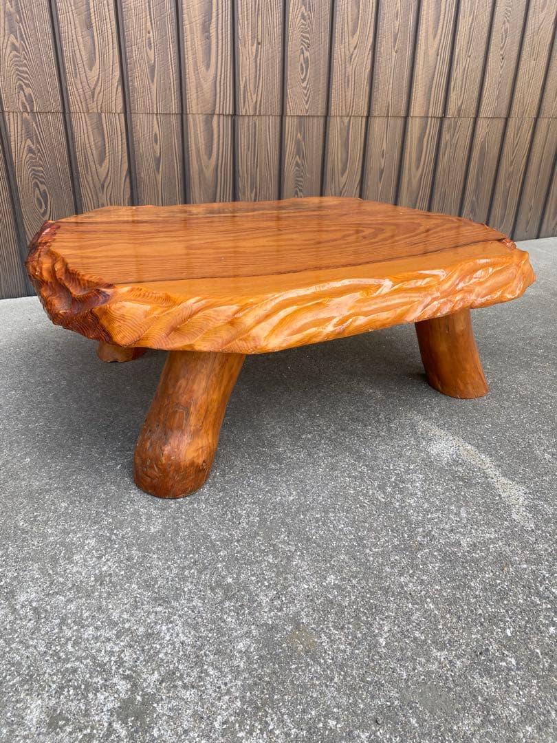 座卓　一枚板テーブル　天然木　和風　和室　茶道具　煎茶道具