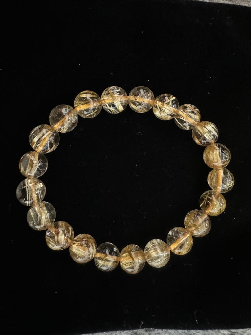 ゴールドルチルクォーツ　ブレス