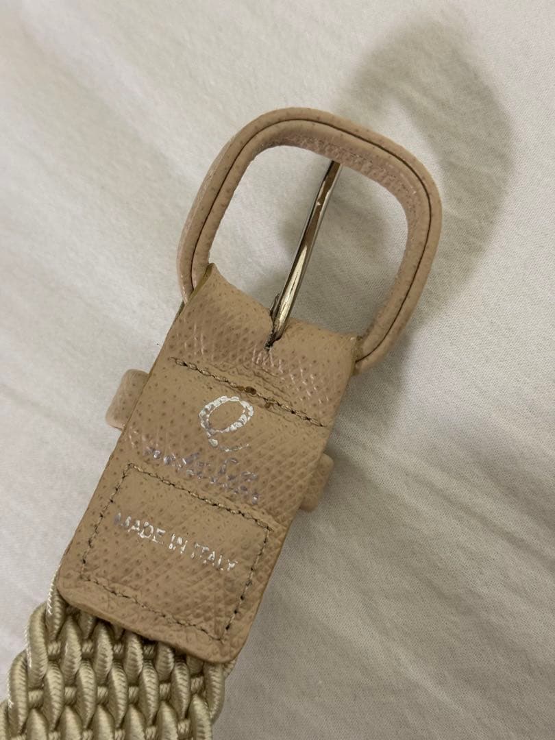 Q retailor メッシュベルト オフホワイト サイズ2