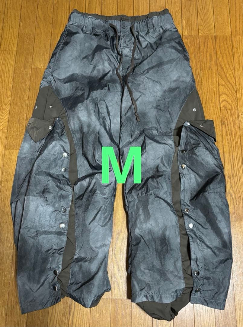 GRANCY / グランシー レイヤードデザインナイロンパンツ　グリーン系M