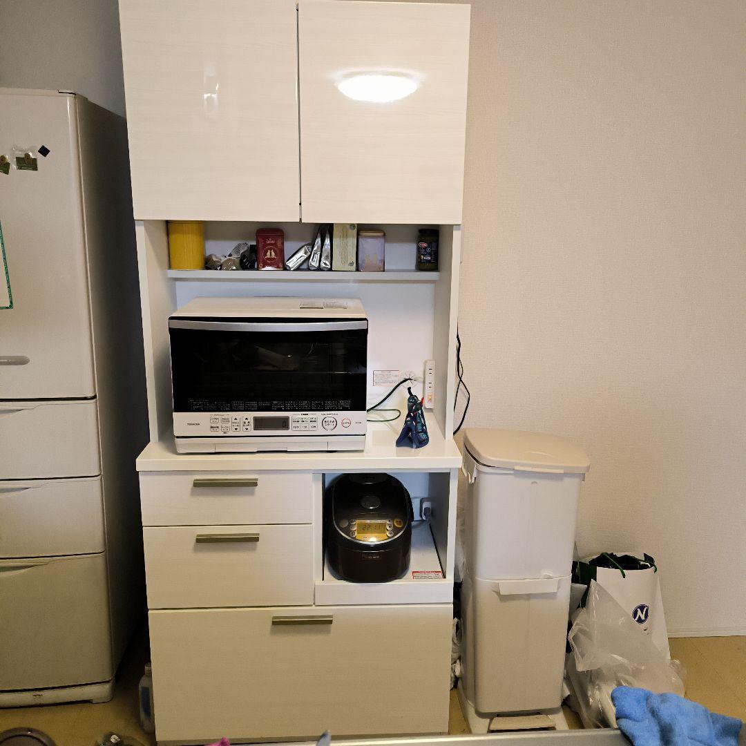 ニトリ 食器棚 キッチンボード (ソレル 80KB WH)