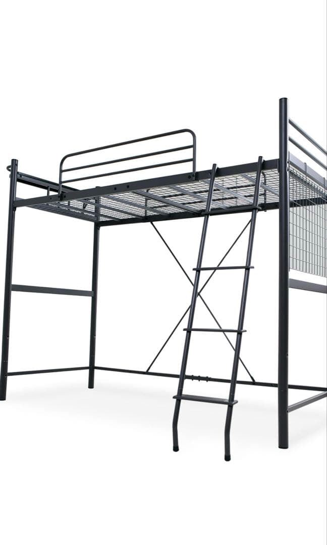 ロフトベッド スチール製【ブラック】