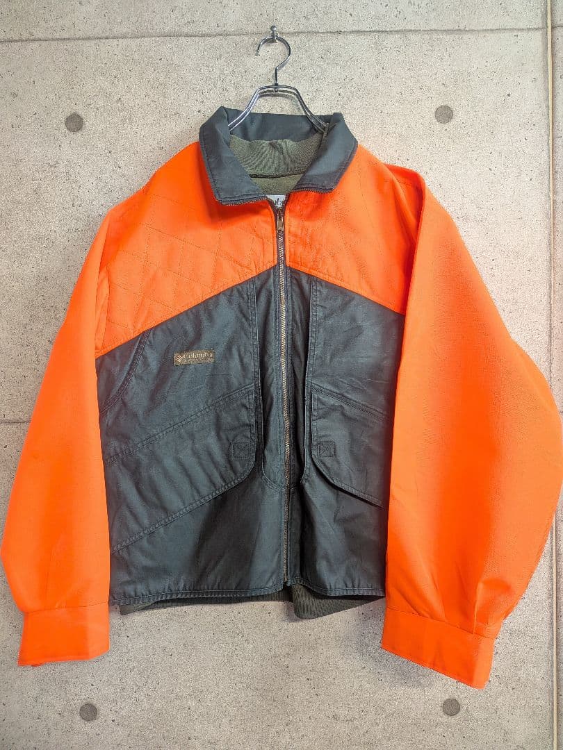 Columbia ハンティングジャケット　オレンジ×ダークグリーン