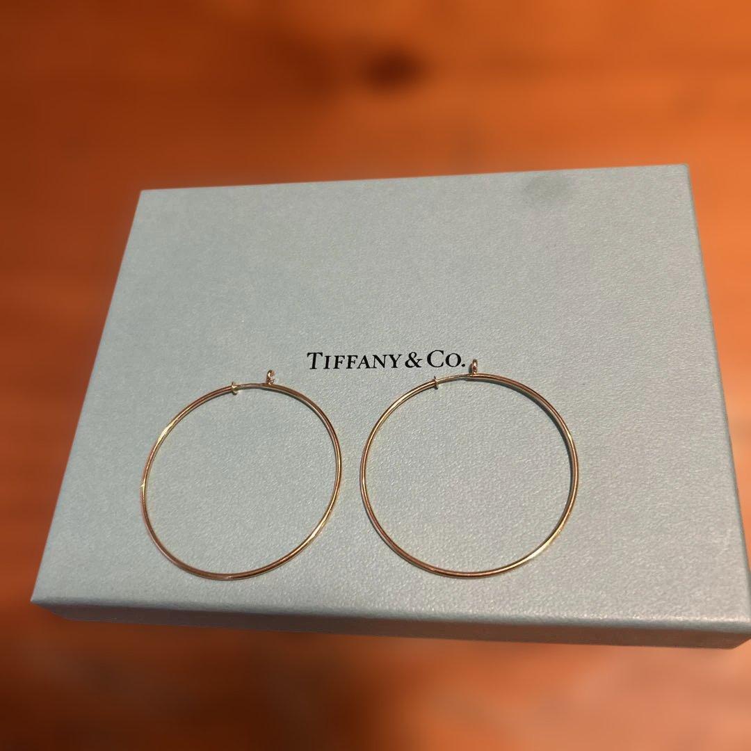 Tiffany & Co. ダイヤモンドフープピアス　YG エルサペレッティ