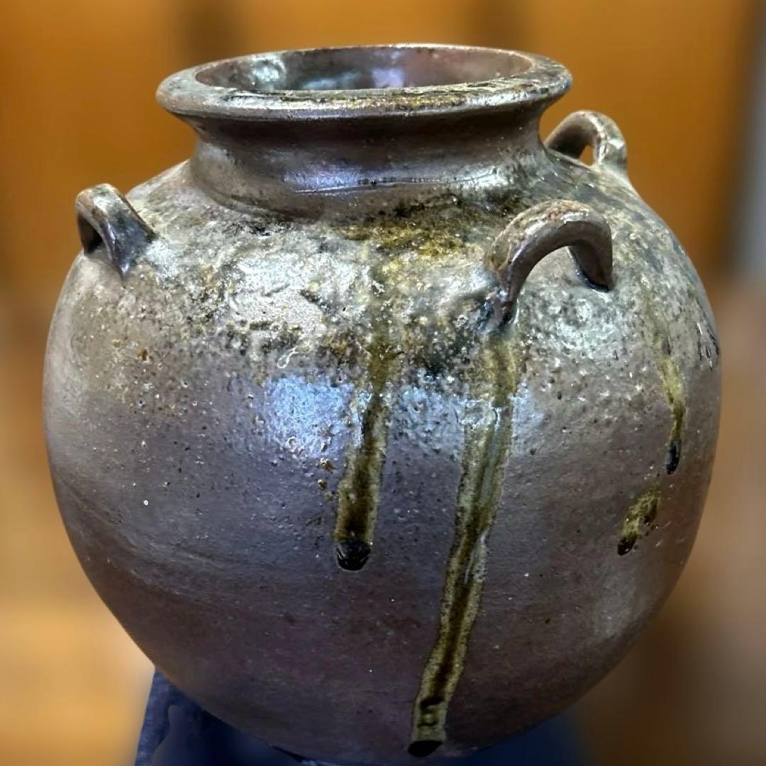 425【未使用美品】丹波立杭焼 花器 陶器 コレクション 伝統工芸 壺 甕