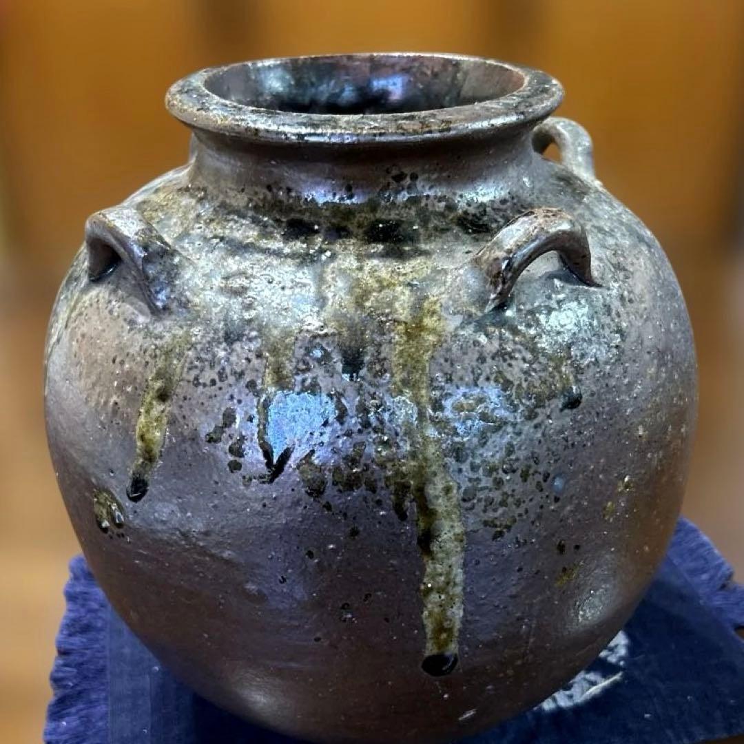 425【未使用美品】丹波立杭焼 花器 陶器 コレクション 伝統工芸 壺 甕