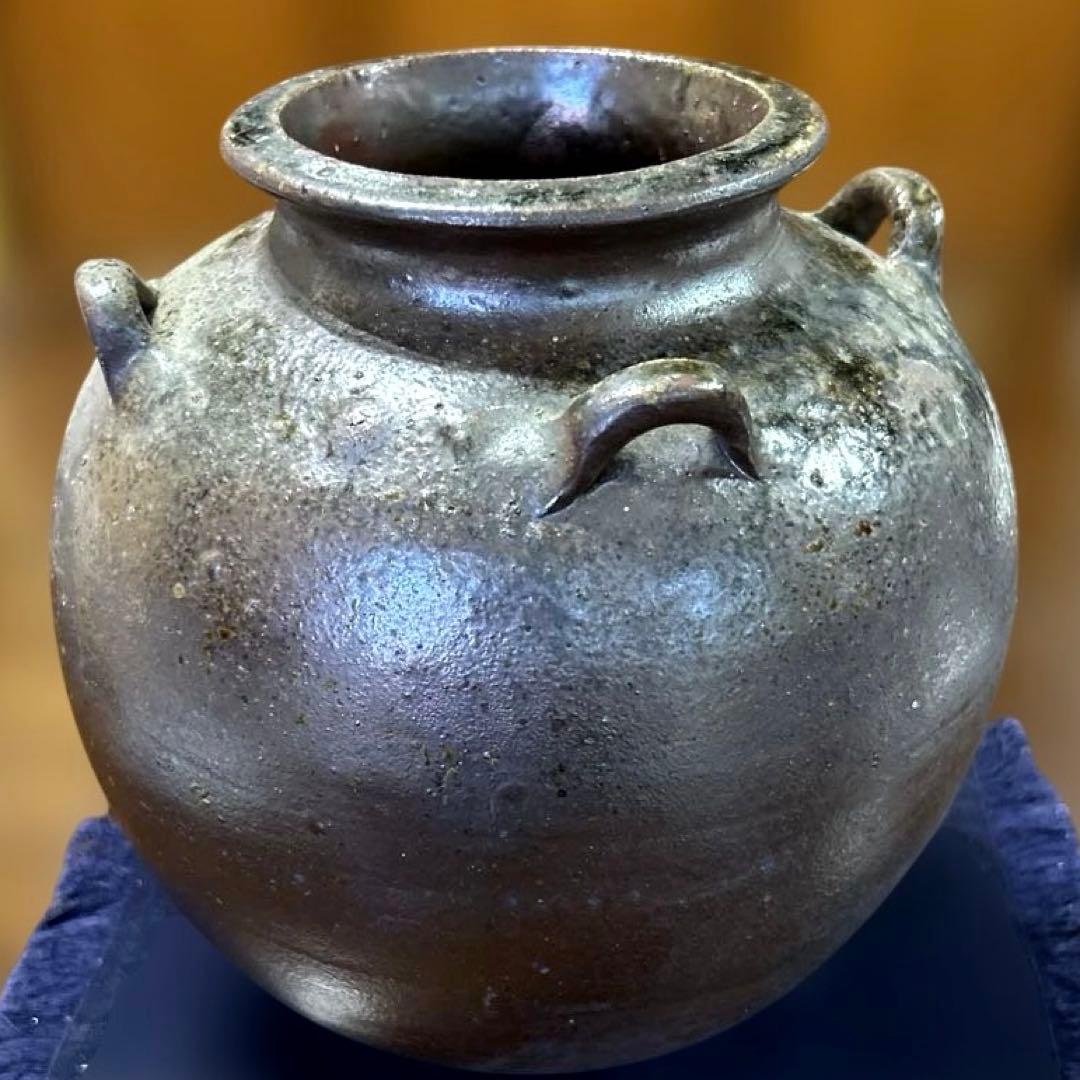 425【未使用美品】丹波立杭焼 花器 陶器 コレクション 伝統工芸 壺 甕
