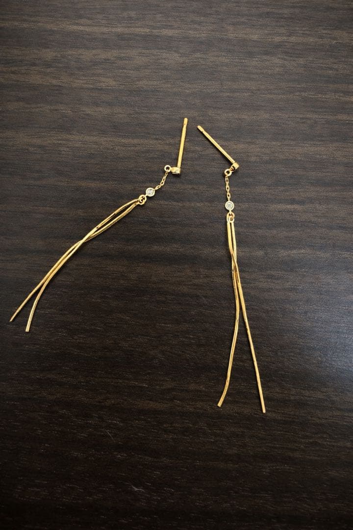 ヴァンドーム青山　k18 ダイヤモンドチェーンピアス