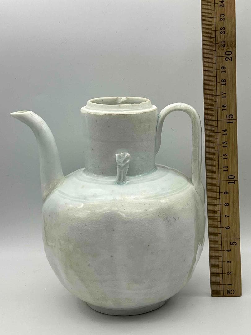 北宋時代　青白磁瓜形水注　影青執壺　湖田窯　影青 水注　水指　（F119）