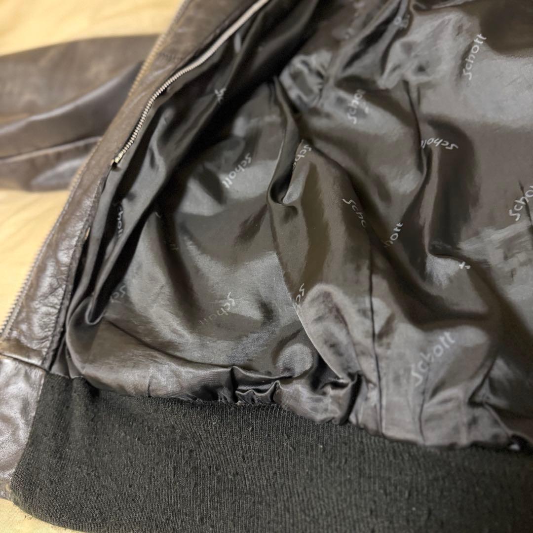 Schott（ショット）レザーボンバージャケット（フライトジャケット）