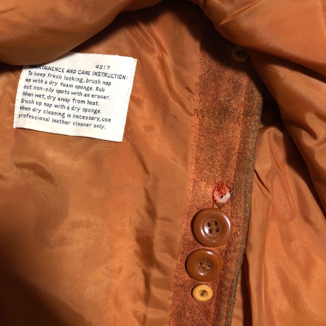 80s Kmart スエード ジャケット 茶色 14 ストア系 レザー ピッピー