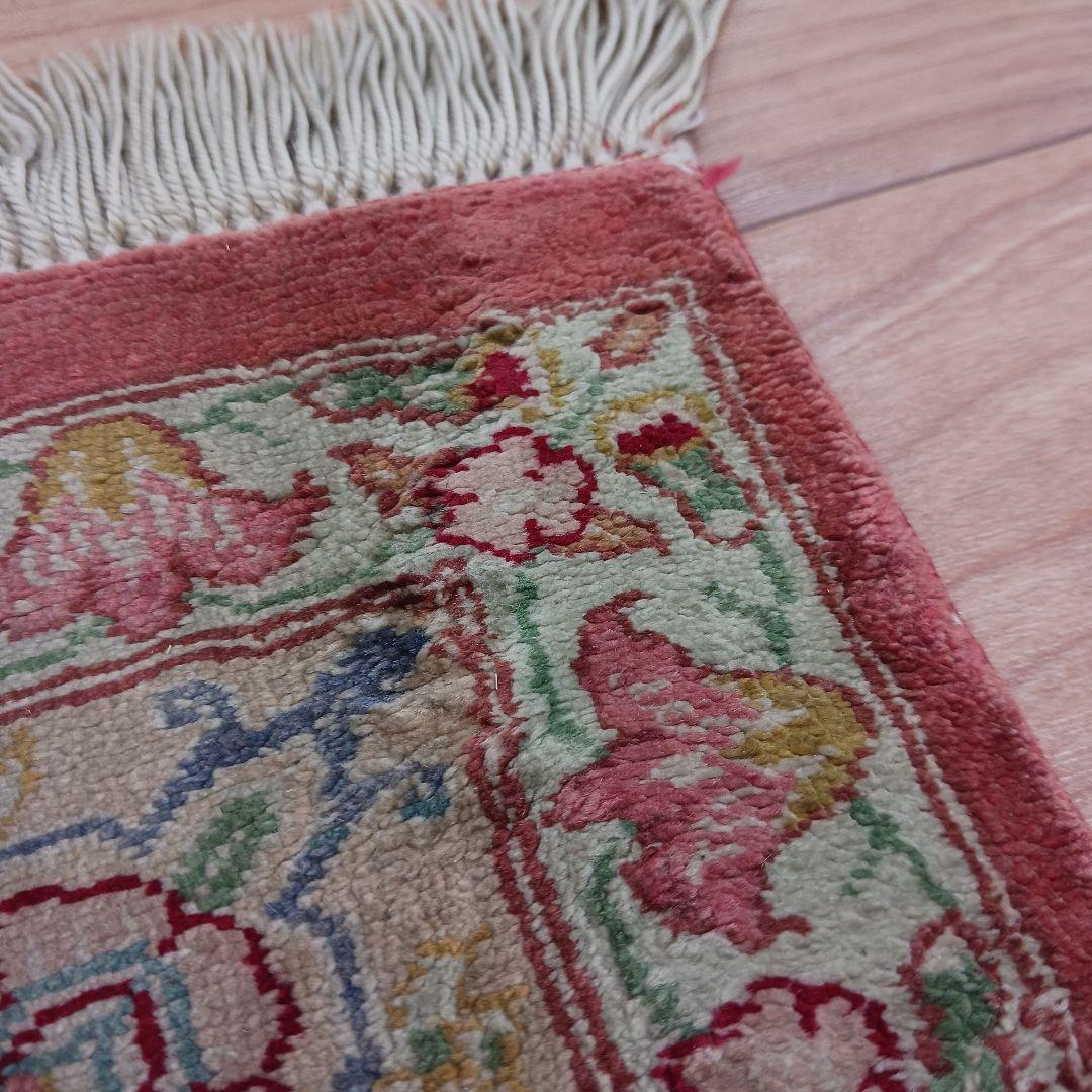 Y3295 高級ペルシャ絨毯 クム産 シルク100% 手織り110万ノット