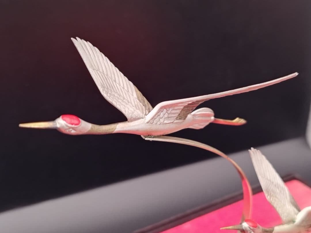 鶴 武比古 純銀 亀 シルバー silver 置物 インテリア 古物 縁起物