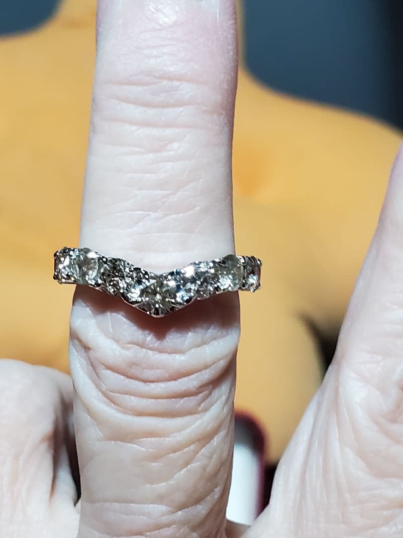 こ*読様 V字型K18WGエタニティリング2.0ct