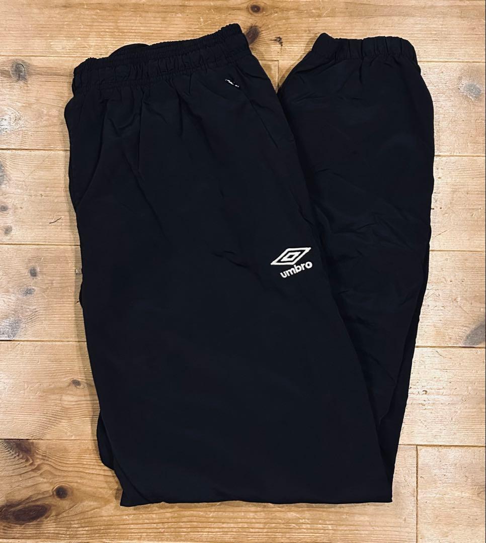 パンツ 古着 90s UMBRO アンブロ XL ナイロン 黒 フリース 美品