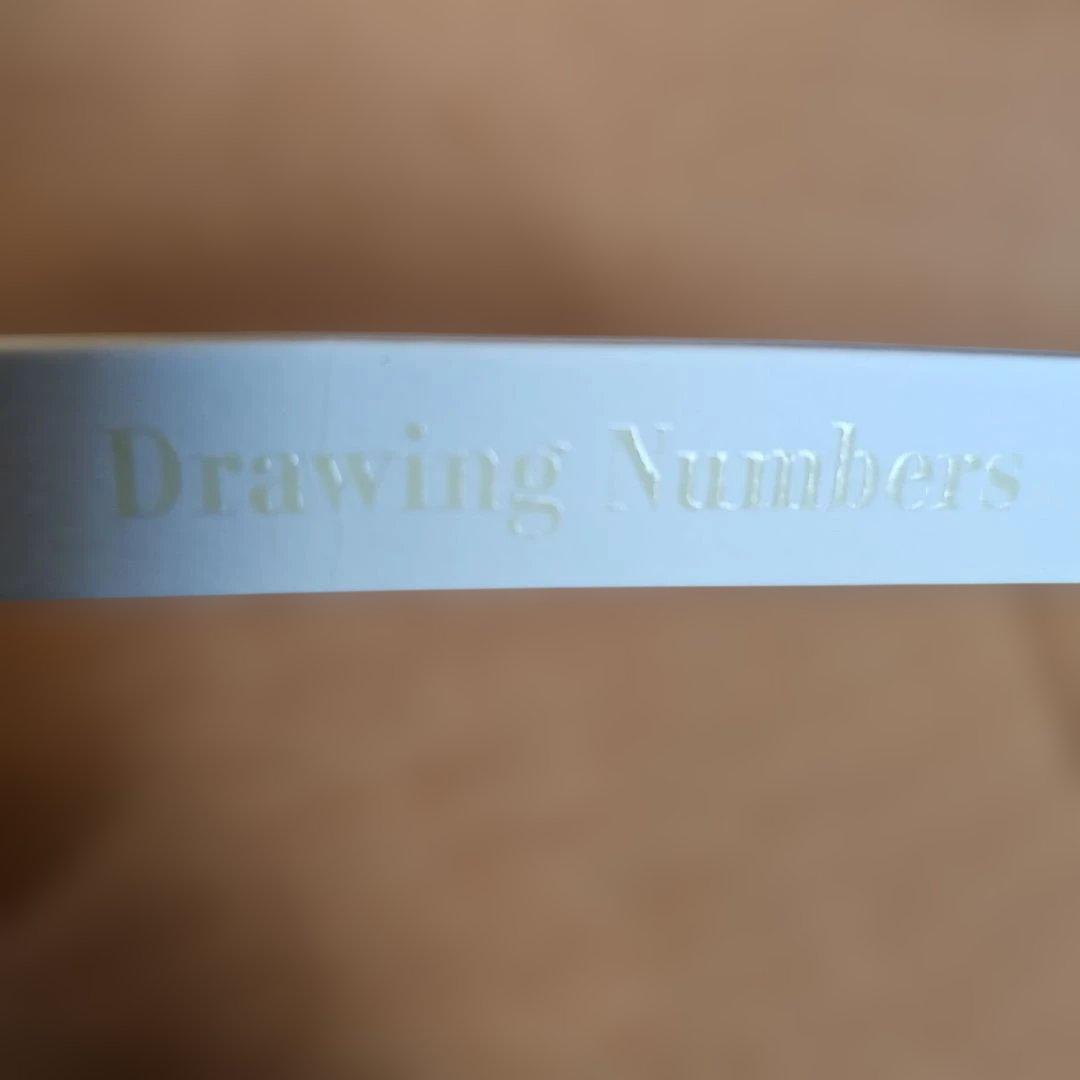 白 トップス　Drawing Nambers　チュニッドローイング　ナンバーズ