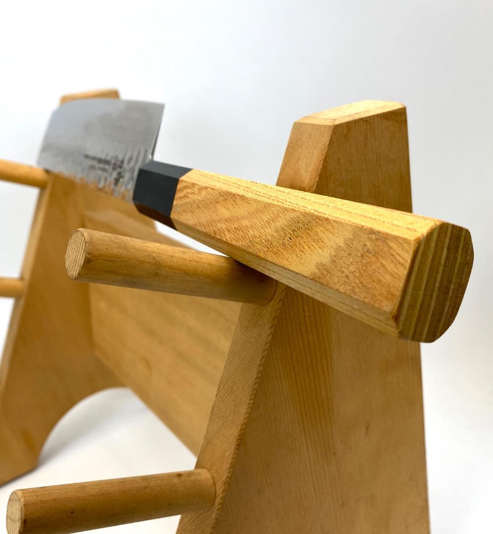 堺孝行 菜切包丁 33層ダマスカス 槌目 欅柄 V金10号 160mm 新品