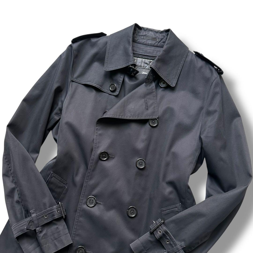 美品 バーバリーブラックレーベル トレンチコート キルティング ライナー L 黒