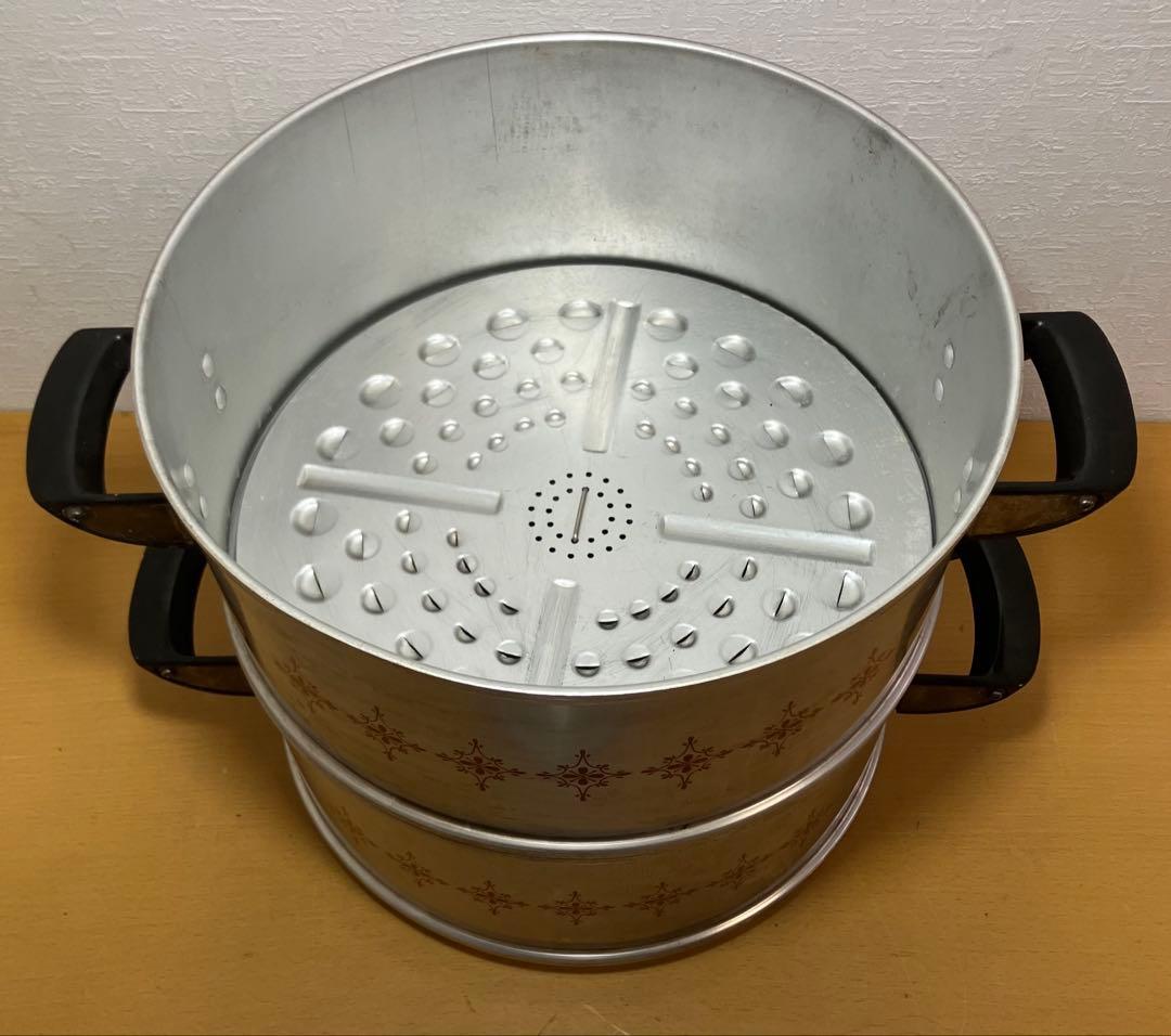 【アサヒセイロ】万能蒸器　30㎝　アルミ製　蒸し器