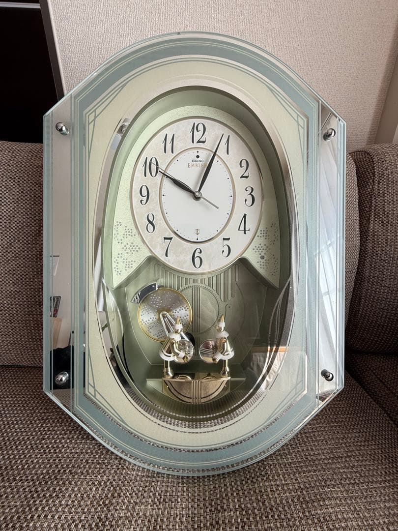 SEIKO EMBLEM HS441S 電波からくり時計　壁掛け時計