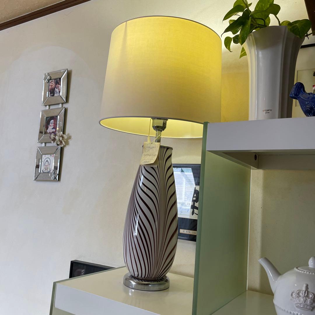 【未使用】ローラアシュレイ テーブルスタンド ペンダントライト　ランプ　ガラス