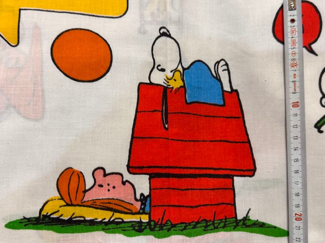 【美品】スヌーピーヴィンテージツインフラットシーツ/sleep柄/キズ無し