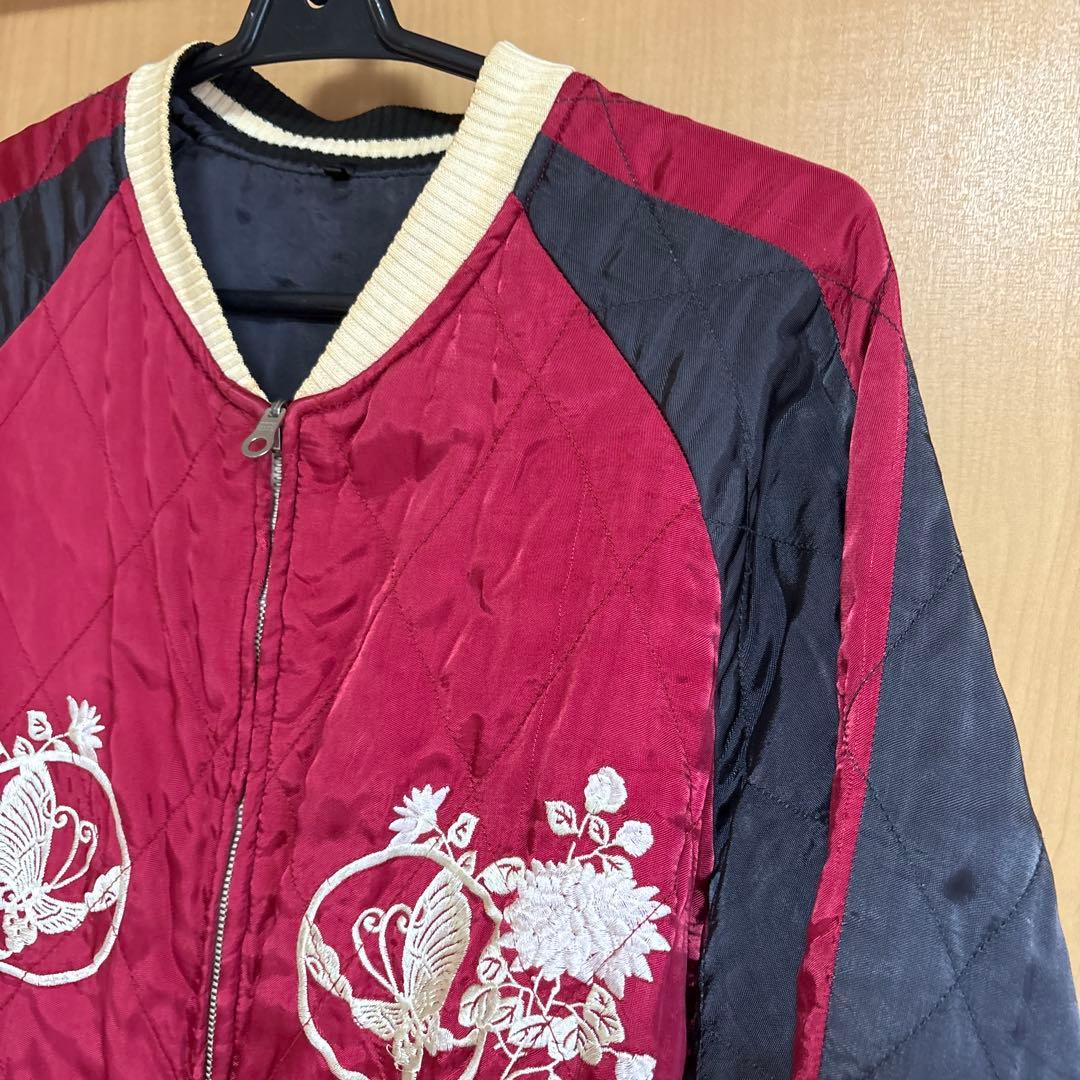 ハリウッドランチマーケット　スカジャン　リバーシブル　ブルーブルー　東洋