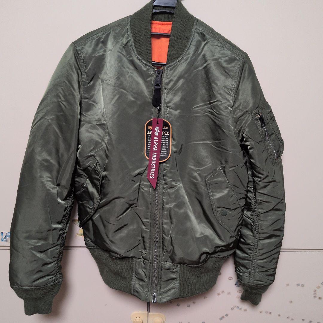 ALPHA MA-1フライトジャケット オリーブグリーン 日本仕様 Sサイズ