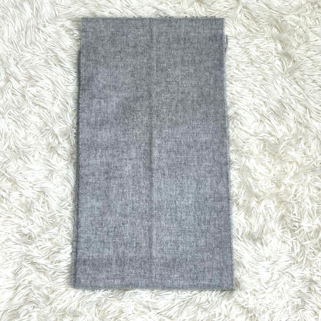 美品　ジョンストンズオブエルガン カシミヤ100% マフラー　グレー　シルバー