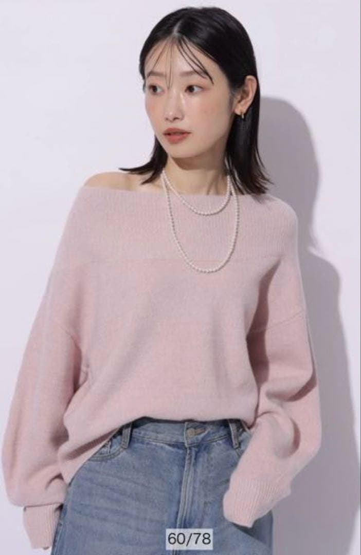【新品未使用】Mystrada♡アクアオフショルニット　薄ピンク
