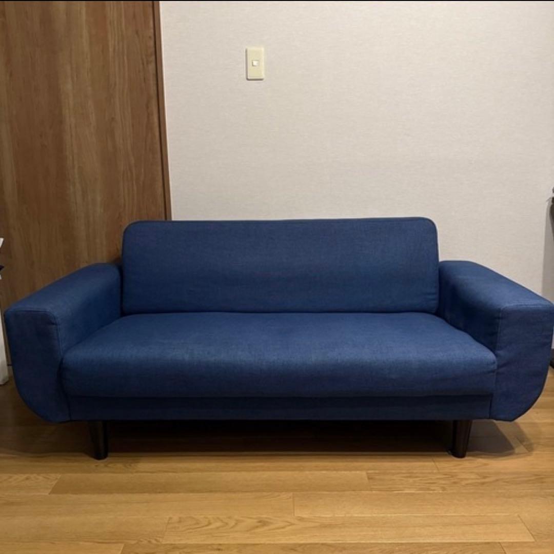 LOWYA 2人掛けソファ ネイビー
