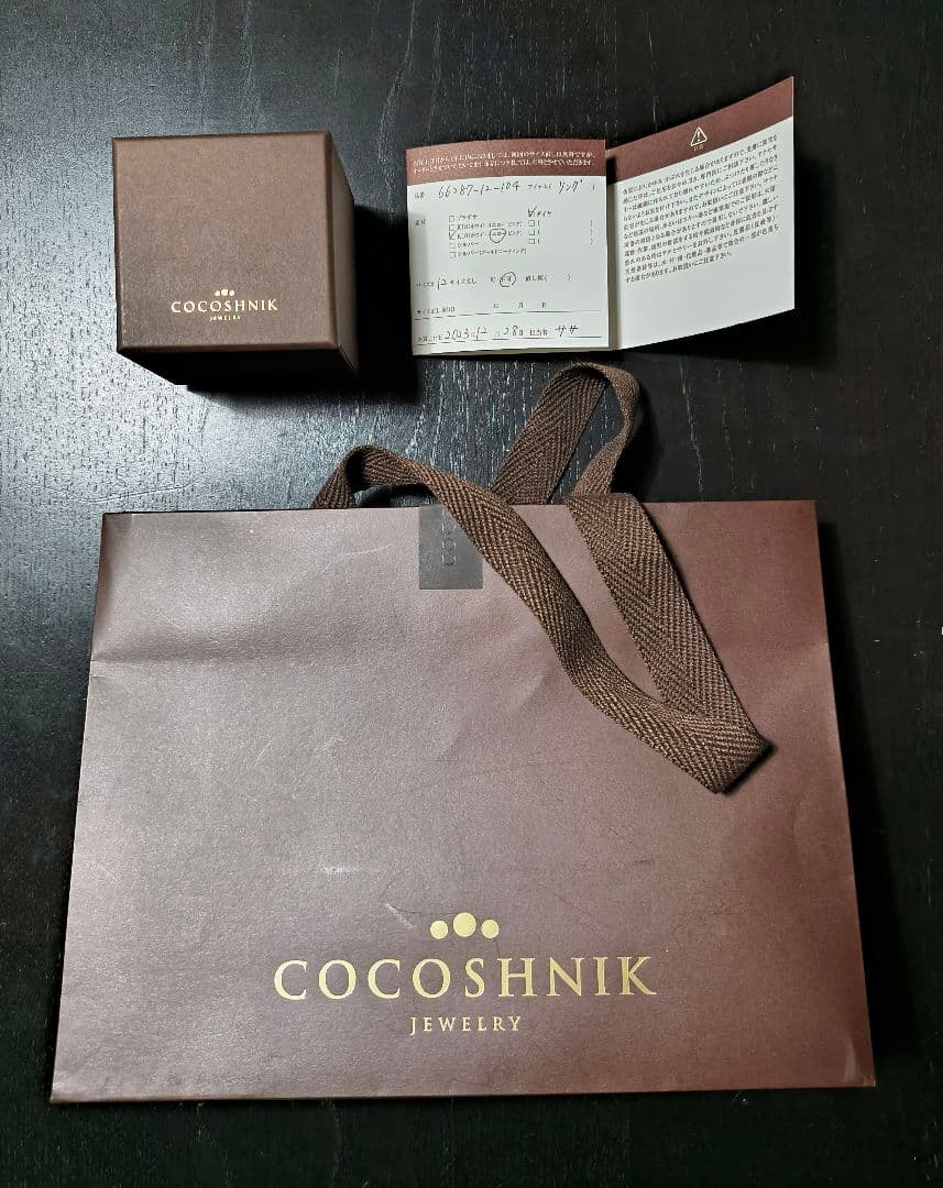 COCOSHNIK│K10ダイヤモンド ダイヤゴナルライン リング【超美品】