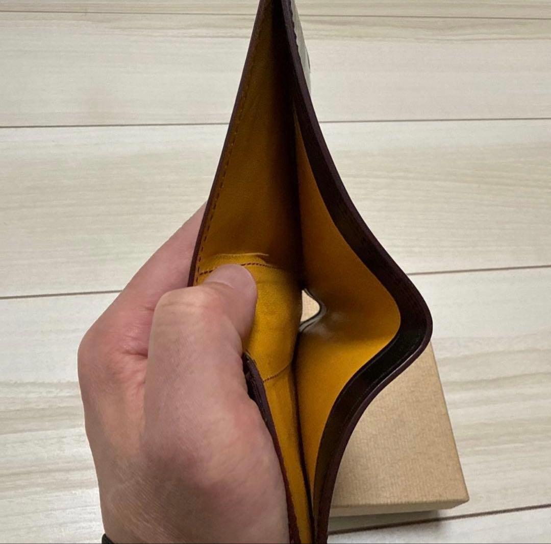 GANZO シェルコードバン 二つ折り財布 ブラック