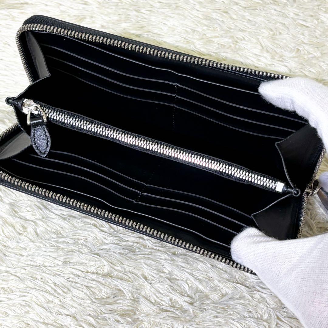 【極美品】ベルルッティ 長財布 イタウバ カリグラフィ スクリットレザー グレー