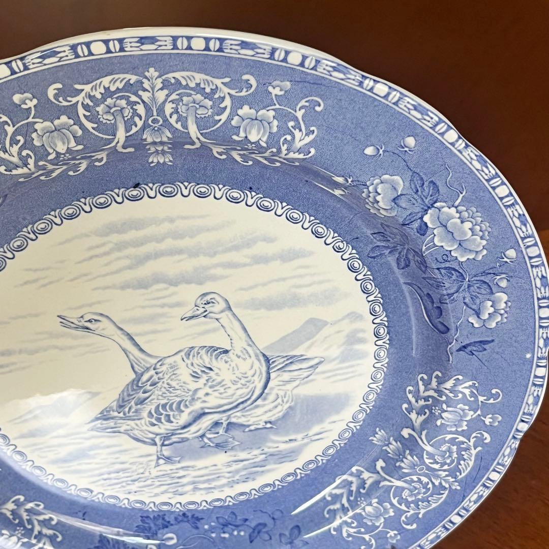 【希少品】英国ビンテージ　スポード ★ブルーカミラ・Wildgeese★プレート