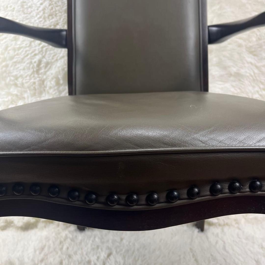 【ビンテージ】マルニ木工 maruni ベルサイユアームチェア 猫脚 鋲打ち