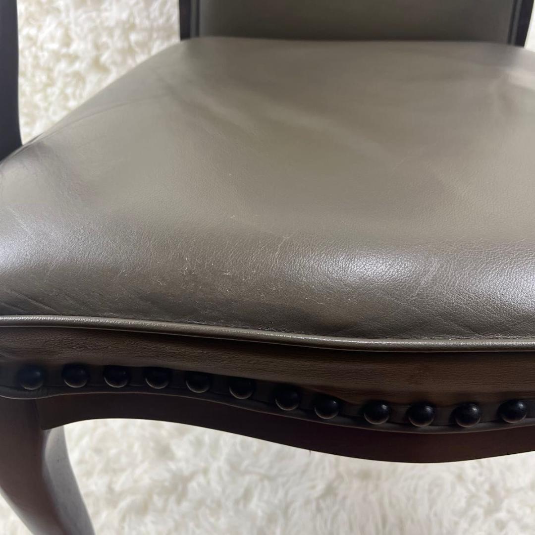 【ビンテージ】マルニ木工 maruni ベルサイユアームチェア 猫脚 鋲打ち