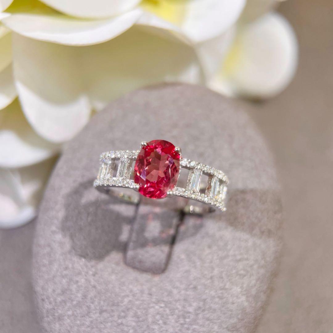 【S925純銀】ラボグロウン・パパラチアサファイア リング 1.5ct