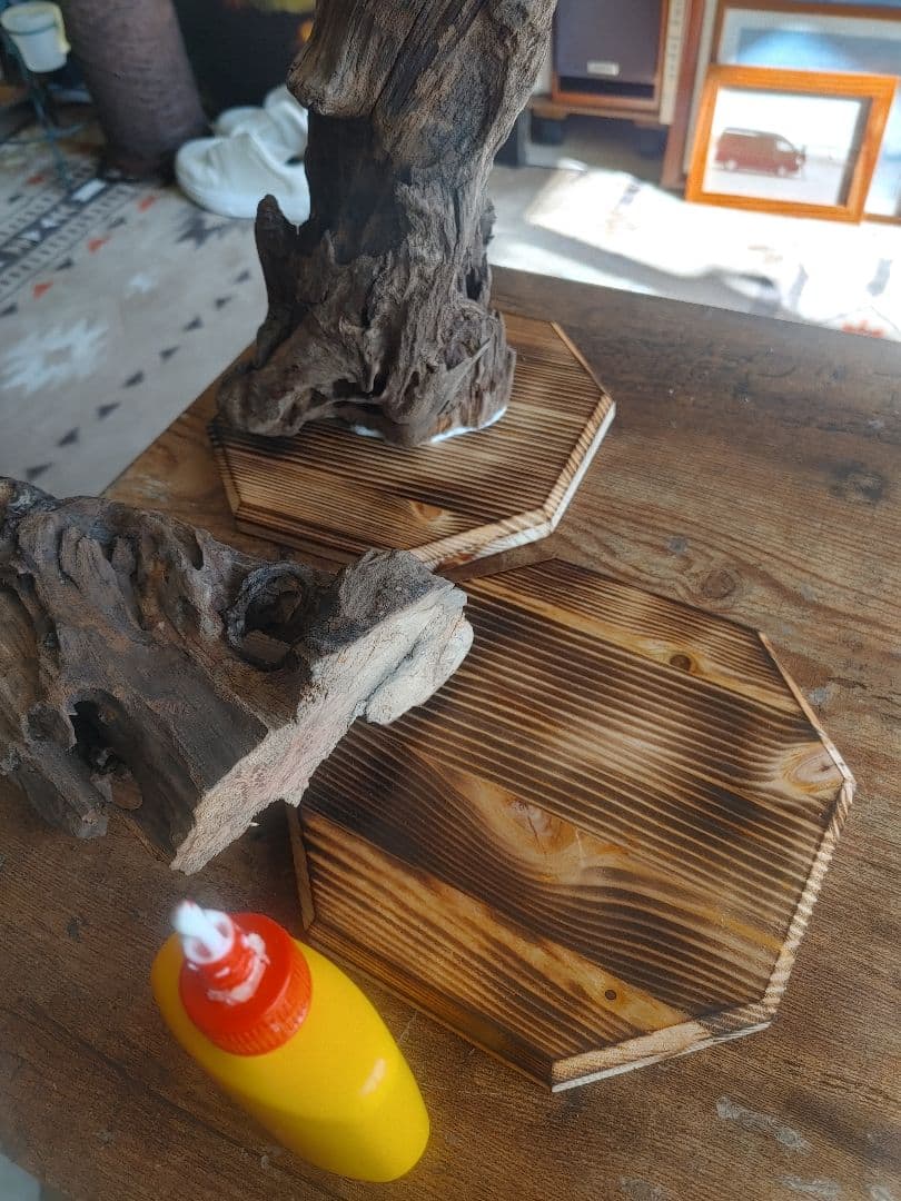 流木クリスマスツリー LEDライト付き