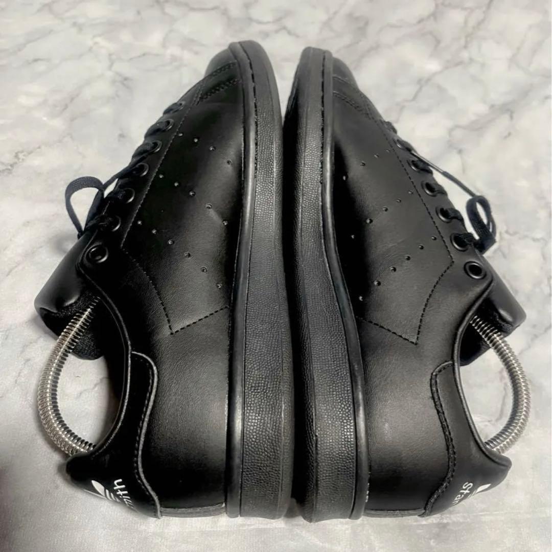 【美品】adidas アディダススタンスミス スニーカー 黒24.5