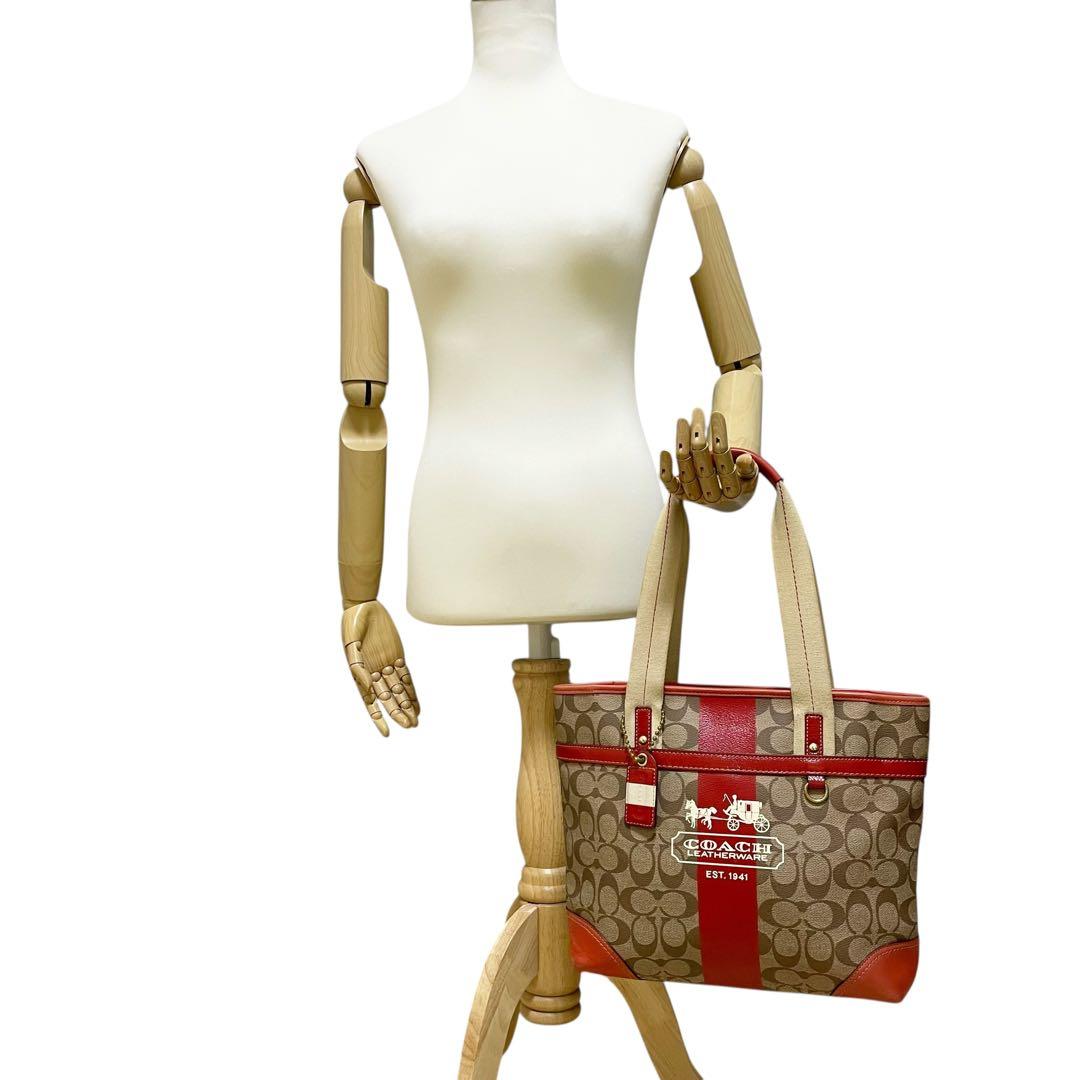 ✨美品 COACH コーチ トートバッグ 11350 シグネチャー PVC